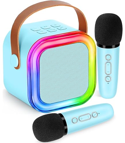 Enceinte Karaoke Complet Haut-Parleur Bluetooth avec 2 Microphones sans