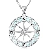 IMZM Valentines Day Gifts Compass Necklace for Women Compass Pendant Necklaces Birthday Anniversary Graduation Jewelry Gift for Wife Sister Girlfriend Friends Her