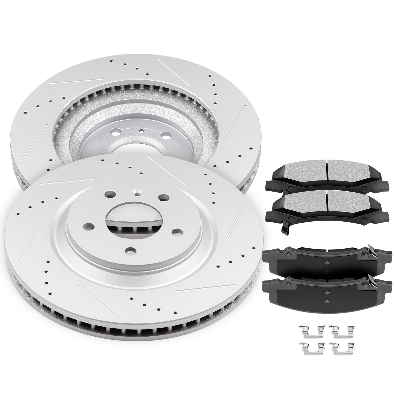 Photo 1 of *HEAVY* SCITOO Front 12.72" Brake Pads and Rotors Kits Fit For Buick Allure/LaCrosse/Lucerne,For Cadillac DTS 2006-2011,For Chevrolet Impala 2012-2013,For Chevrolet Impala Limited 2015-2016