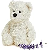 warmies Microwavable & Weighted Stuffed Animals, Cream Curly Bear - Heated Stuffed Animal Plushie for Warmth & Comfort - Cute Soft Plush Toys for Adults & Children (Boys, Girls, Babies & Toddlers)