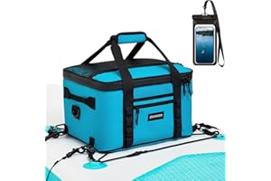 QUOVEXA Paddle Board Cooler, Kayak Cooler with 5 Pockets, Sup Coolers, Paddle Board Accessories with Phone Pouch, Deck Cooler Bag for Kayaking, Large Capacity for Stand-Up Paddleboard and Kayak Accessory