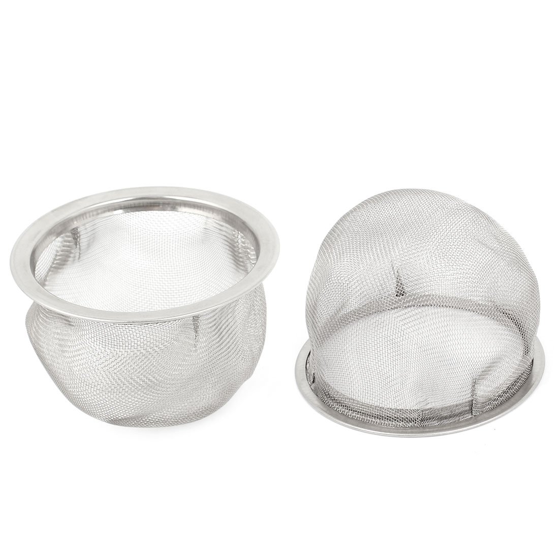 sourcing map Stainless Steel Teapot Mesh Tea Strainer Ball for Loose Leaf Tea Infuser Strainer Basket 65mm Dia 2 Pcs