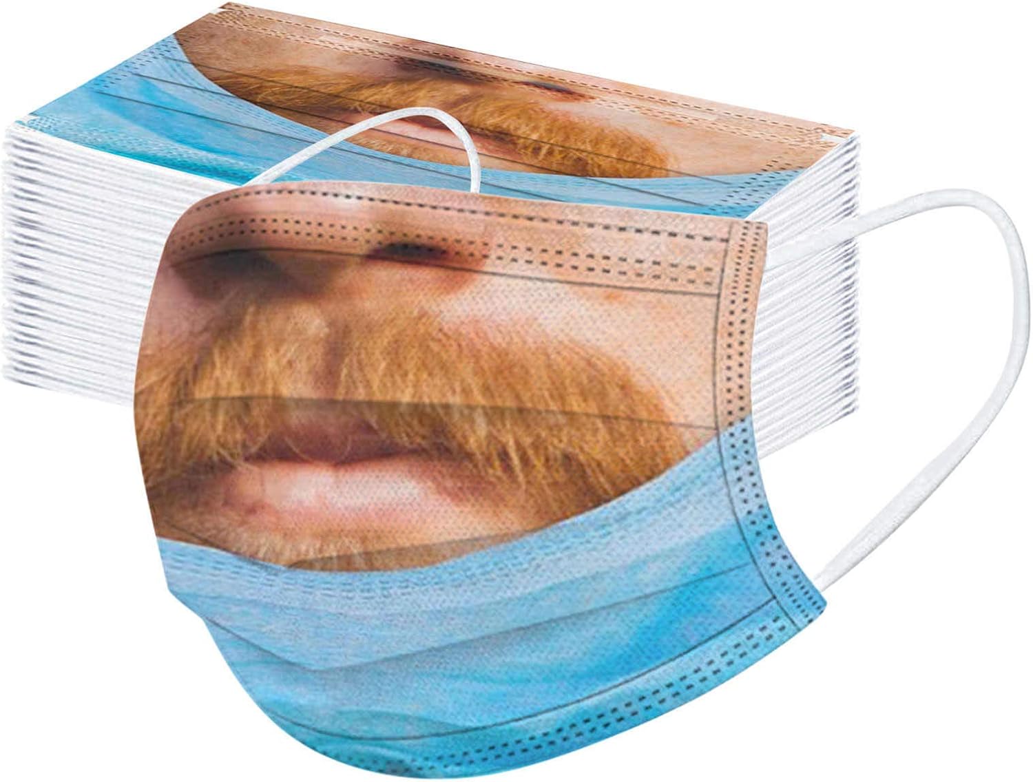 50 Stück Mundschutz 3-lagig Einweg - Bunte Cartoon Motive Für Damen Und Herren