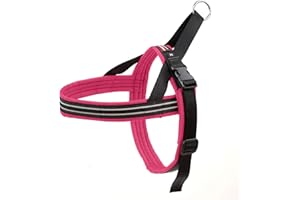 ComfortFlex XS Dog Harness -Made in The USA, Fully Padded, Reflective, Adjustable, Lightweight No-Choke, No Pull, Non-Chafing Design for XSmall Dogs, Enhanced Control, XSmall, Berry