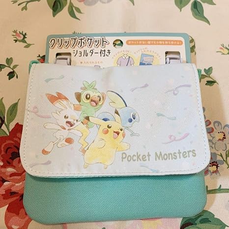 Amazon ポケモン 移動ポケット クリップポーチ 小物入れ ポケットモンスター ソード シールド ピカチュウ ヒバニー サルノリ メッソン アニメ 萌えグッズ 通販