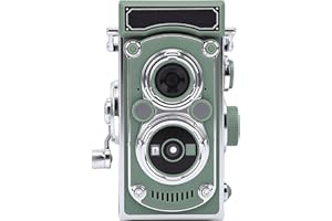 Dpofirs Vintage Mini Digital Camera, Portable TLR Style Retro Point and Shoot Compact 2.7K FHD Video 24MP Autofocus Vlogging 