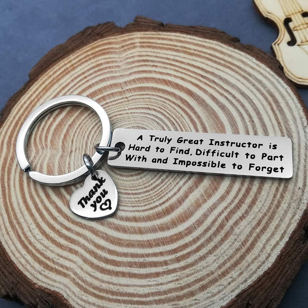 Dabihu Instructor Thank You Gift Keyring A Truly Great Instructor is Hard to Find Keyring Instructor Appreciation Gift Instructor Keychain Retirement Gift for Instructor Professor Mentor Teacher - Image 4