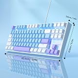 MageGee 75% Mechanical Keyboard Blue Switch, LED Backlit, Compact TKL view 9