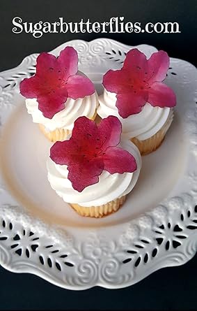 Edible Wafer Paper Azaleas Flowers Flat Large Cake Cupcake