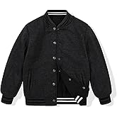 SNOW DREAMS Boys Bomber Jacket Reversible Flight Jackets Fall Spring Varsity Windbreaker