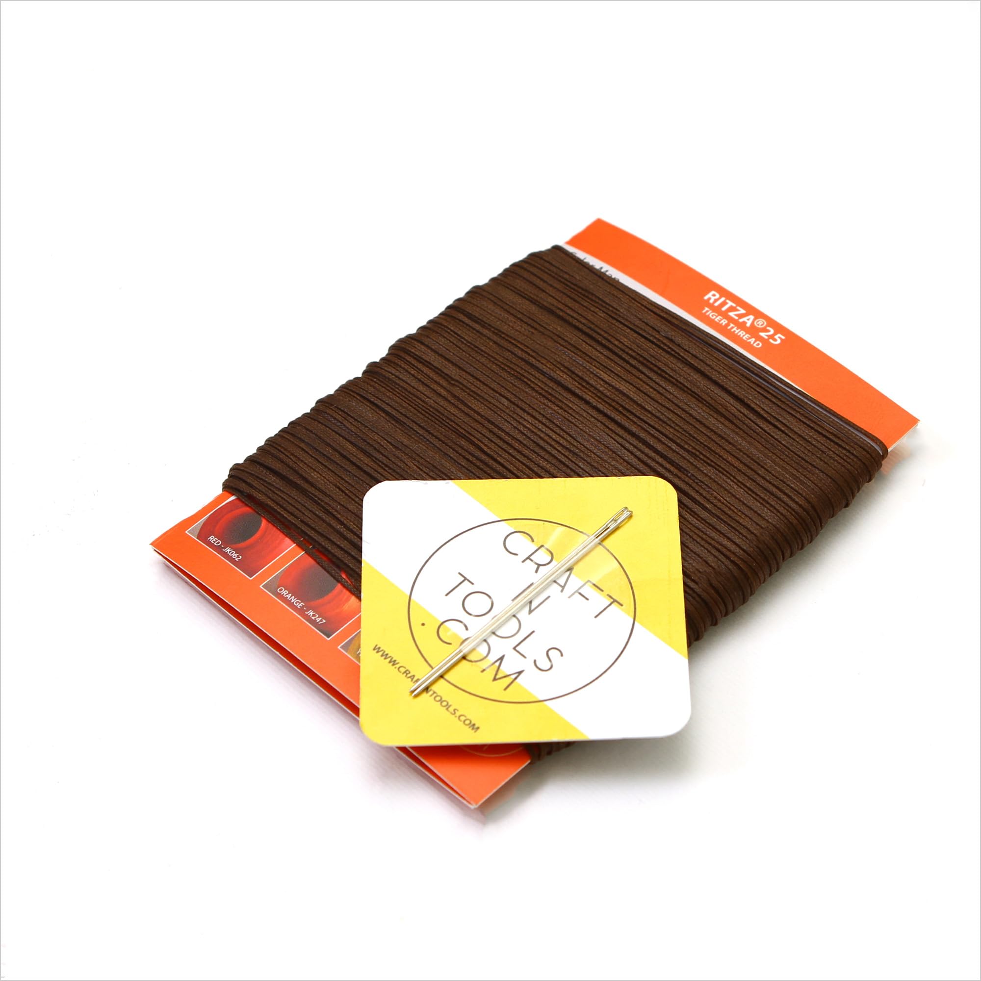 MID Brown 0.8mm Ritza 25 Tiger Thread for Leather Craft | Waxed Tiger Thread | Ritza 25 Thread | Waxed Polyester | Saddlers Thread