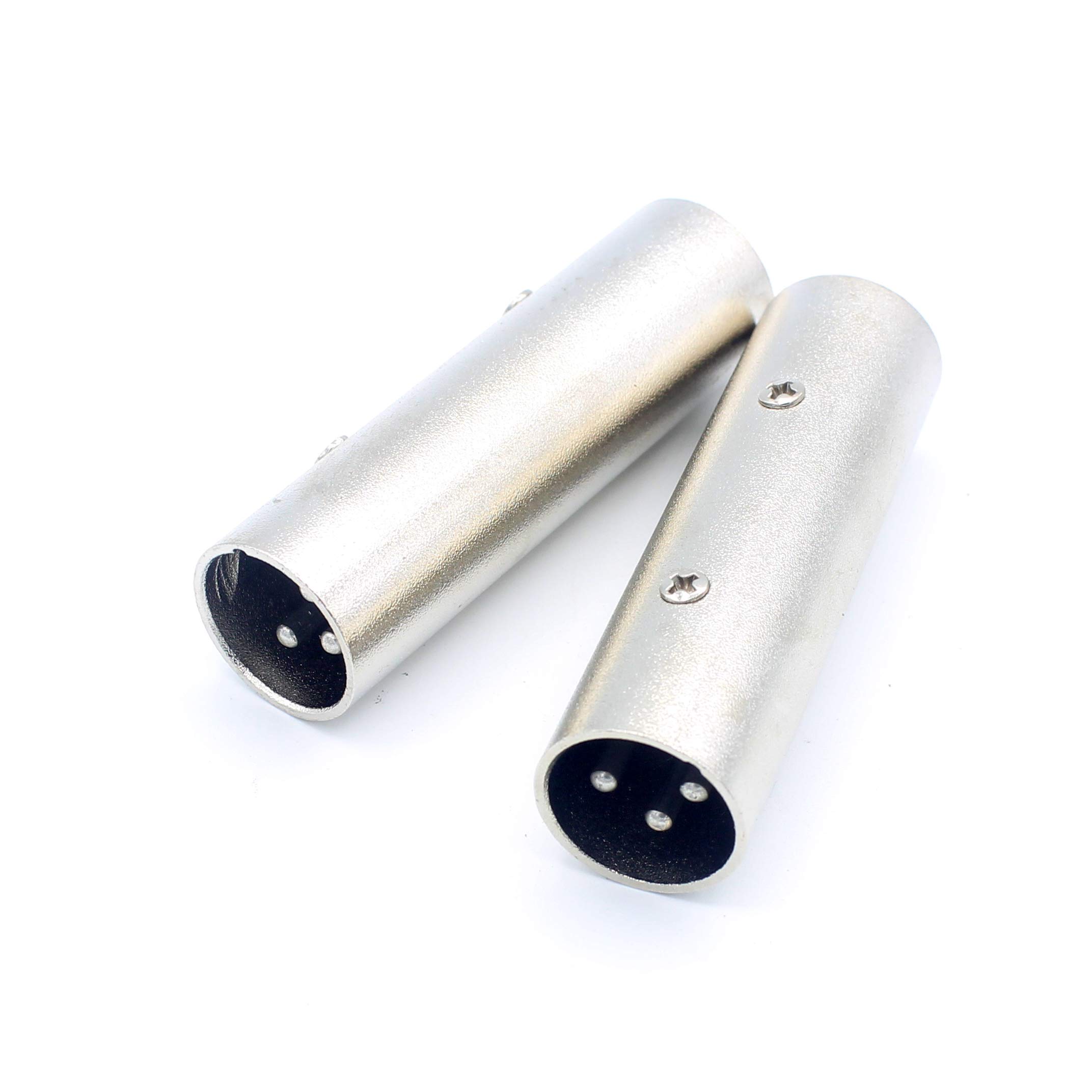 LoongGate XLR Male to Male Adapter, XLR 3 Pin Male to 3 Pin Male Microphone Line Gender Changer - 2 Pack