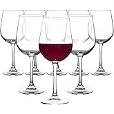 YARYOUNG Elegant 15 oz Tempered Red Wine Glasses Set of 8 for Special Occasions, Stylish and Durable