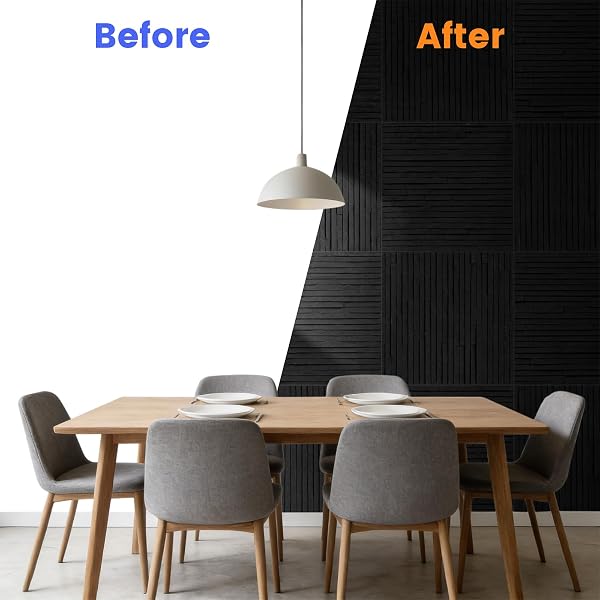 ZOETEOZ 6 PCS 3D BLACK FAUX STONE WALL PANELS, 11.8’‘ X 11.8’’ X 0.2”, INORGANIC MODIFIED CLAY, SUITABLE FOR INDOOR/OUTDOOR WALL DECOR, LIVING ROOM TV BACKDROP, BEDROOM, KITCHEN (5.8 SQ. FT.)