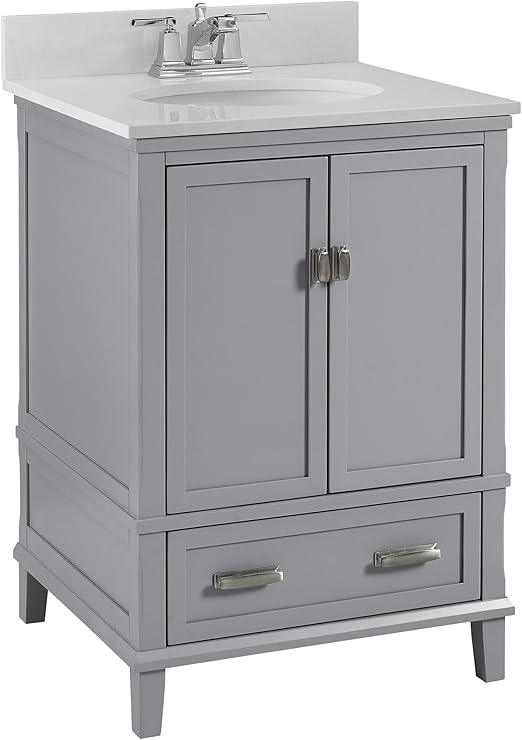 Amazon Com Dorel Living Otum 24 Bathroom Vanity Gray Furniture Decor