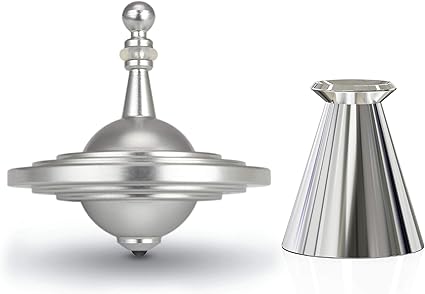 silver spinning top