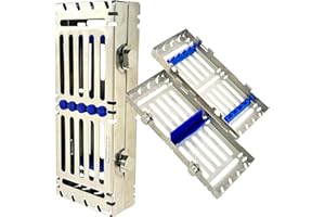 German Double Button Detachable Sterilization Cassette for 5 Instruments Blue Cynamed