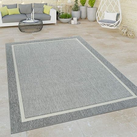 Paco Home Tapis à Poils Ras Intérieur Extérieur Aspect 3d