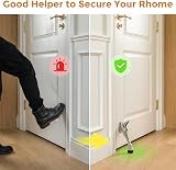 Gotega 2 Pack Kick Down Door Stops Adjustable Height Rubber Tip Heavy Duty Floor view 6