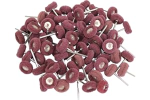 HIPOGT 100 Pcs Abrasive Wheel Buffing Polishing kit for Rotary Polishing Tool Grinding Accessories 2.35mm mandrel