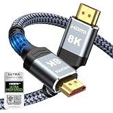 Highwings 8K@60 HDMI Cable 10FT/3M, Certified 48Gbps 2.1 Ultra High Speed | HDMI Braided Nylon 4K120 144Hz RTX 3090 eARC HDR10 4:4:4 HDCP 2.2&amp;2.3 Compatible for PS5, PS4, UHD TV and PC