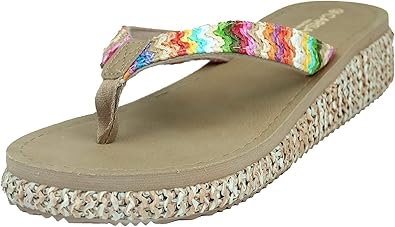 wedge flip flops amazon