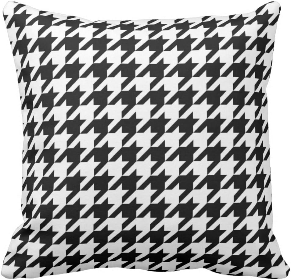 Amazon Com Tshirts Online Black And White Houndstooth Pattern