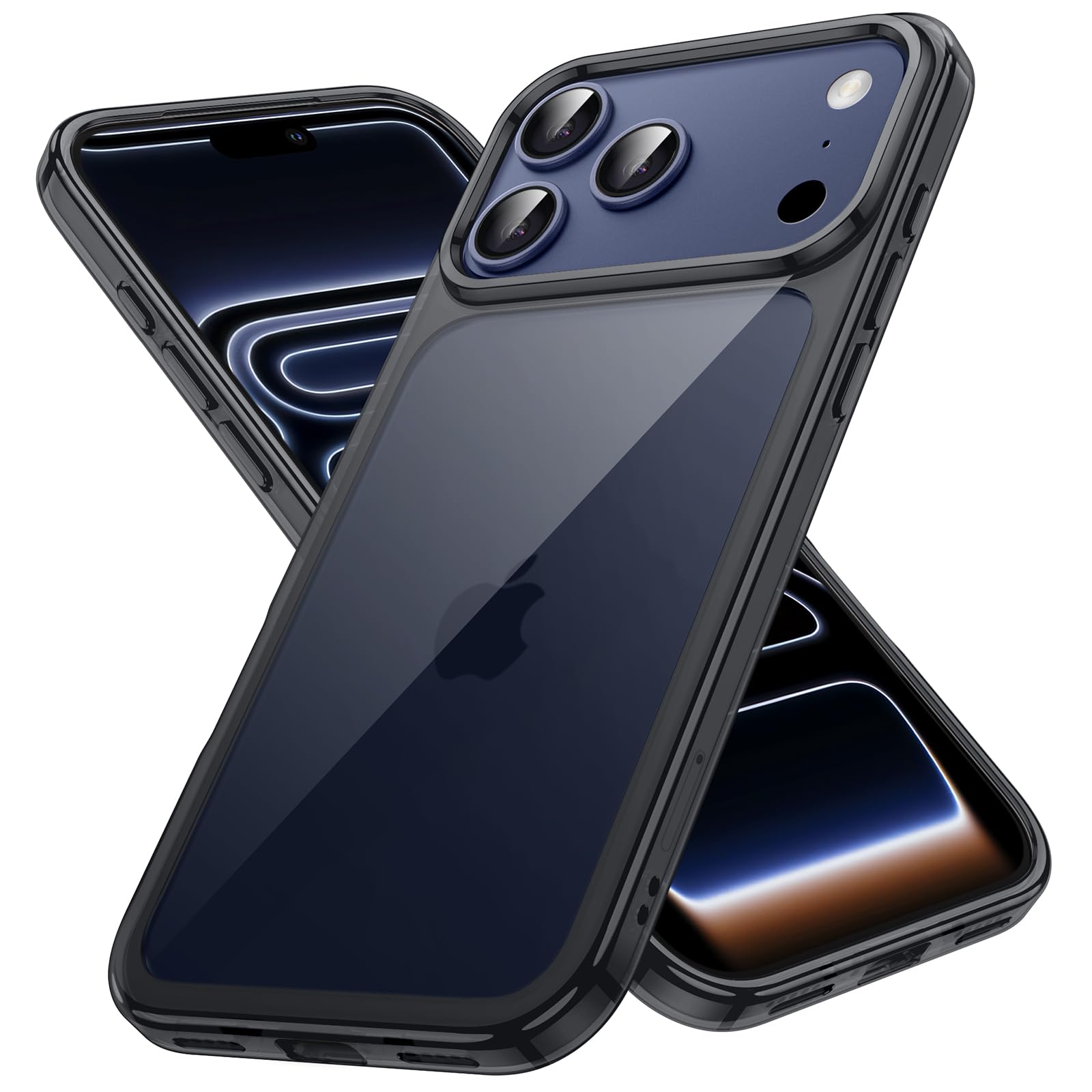 Photo 1 of JETech Case for iPhone 17 Pro 6.3-Inch, Non-Yellowing Shockproof Phone Bumper Cover, Anti-Scratch Clear Back (Black)