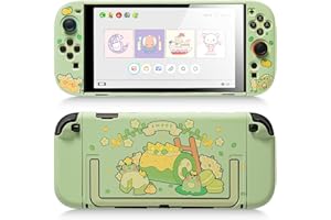 GeekShare Protective Case Compatible with Switch 2, Hard PC Slim Dockable Shell Cover Designed for Switch 2 Game Console and Joystick Controllers - Matcha Froggy