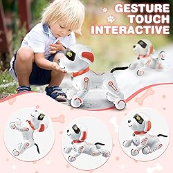 Chridark Remote Control Robot Dog Toy for Kids 5-7