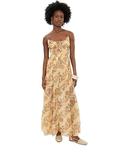 Free People Women's to The Moon Maxi Dress, Golden Haze, S at Amazon Women's Clothing store