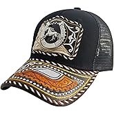 TOPACC Western Trucker Hat for Men Women Vintage Cowboy Country Hats Cute Baseball Cap for Western Outfit