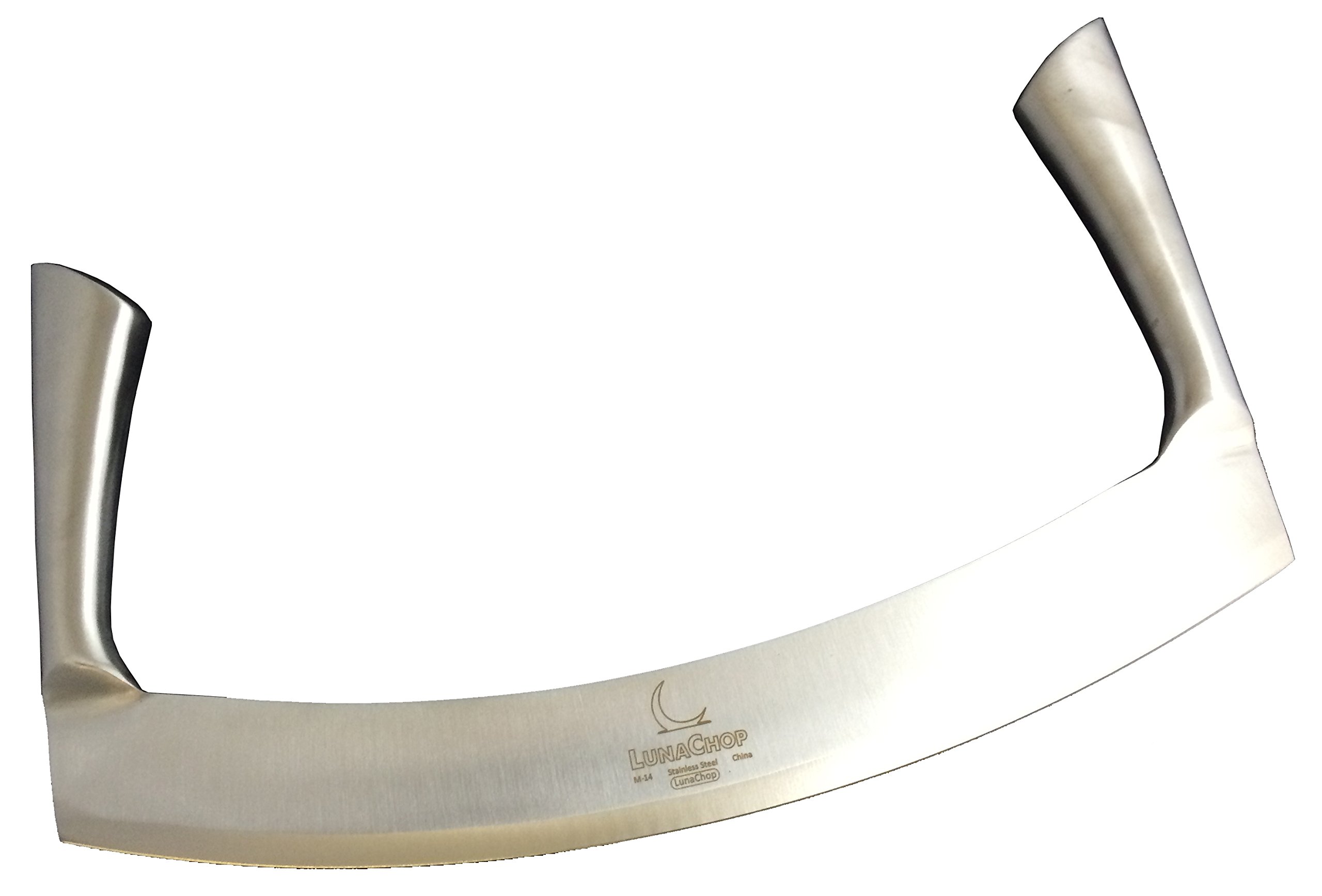 Mezzaluna Knife (Pizza Cutter) Vegetable Chopper for Chopped Salad