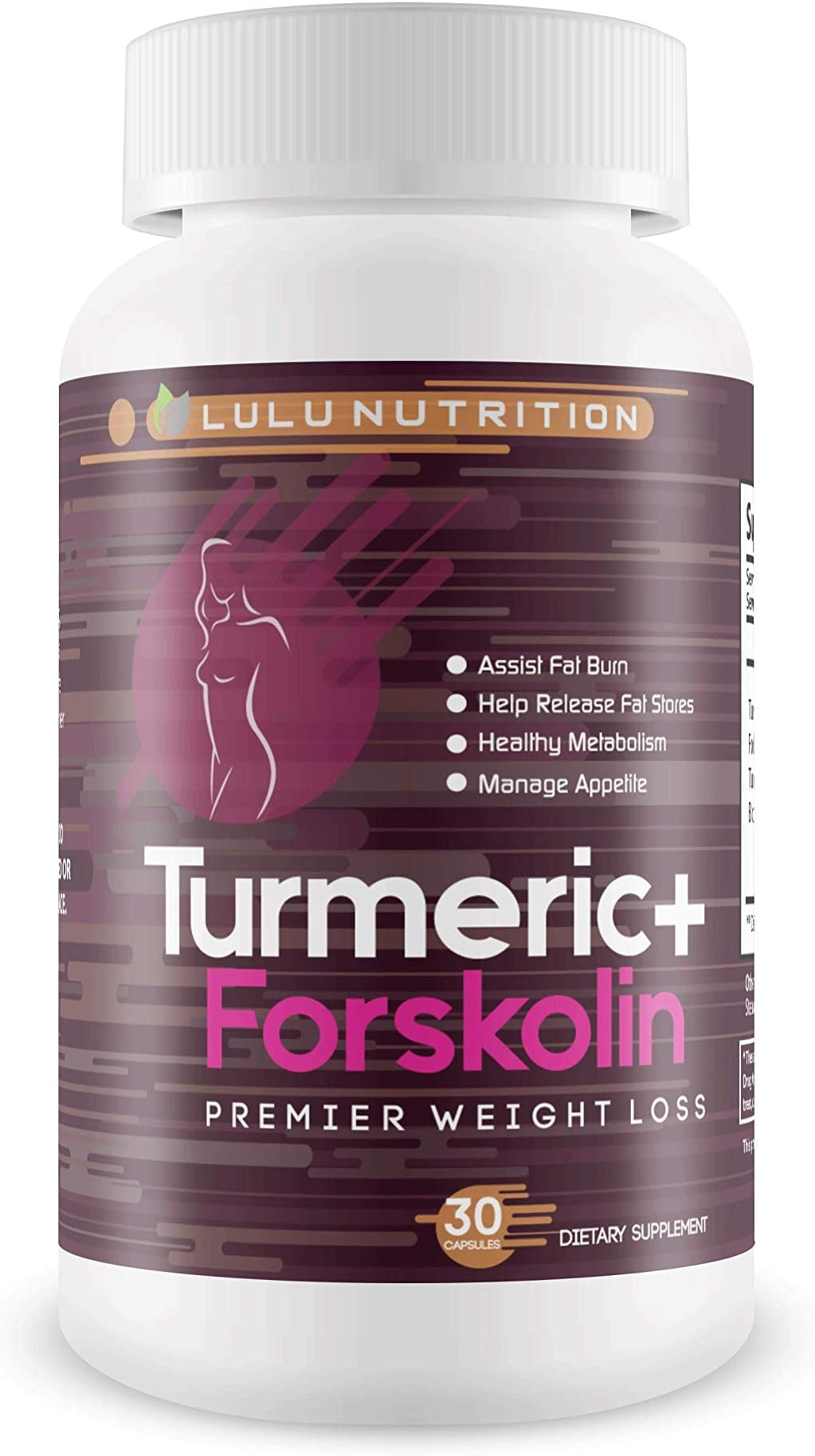 Turmeric + Forskolin - Forskolin Keto Complete - Premier Weight Loss - Block Fat and Lose Weight with The Blended Power of Turmeric + Forskolin