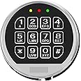 Gun Safe Lock Replacement with Solenoid Lock High Security Chrome Digital Keypad Electronic Safe Lock for Home Fireproof Gun Safe Box