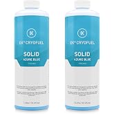 EKWB EK-CryoFuel Premix PC Coolant, 1000mL, Clear (Azure Blue 2 Pack) | Non-toxic, low-viscosity premix PC coolant, 1000mL, Clear; prevents sediment and clogging.