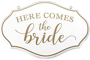 Lillian Rose Here Comes the Bride Flower Girl Ring Bearer Sign