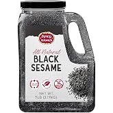 Black Sesame Seeds 7 LB Bulk Jar - All Natural, Pure, Non-GMO, Freshly Packed Sesame Seeds, Unhulled & Gluten Free by Spicy W