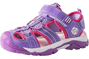 TZJS Girls Boys Sandals Kids Closed Toe Outdoor Hiking Sandal Lightweight Athletic Adjustable Straps Summer Shoes for Toddler/Little Kid