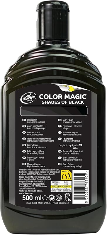 Color Magic, Farbauffrischende Autopolitur, Jet Black, Entfernt leichte Kratzer, verstärkt die Lackfarbe, sorgt für Showroom-Glanz und Autowachs-Schutz, 500 ml, 1er-Pack