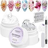 MIZHSE 3D Sculpting Gel for Nail Art, 2PCS Clear and White 3D Molding Gel | for Nail Sculpture 5-in-1 Non-Sticky Solid Builder Gels Beginner Salon Home Manicure with Nails Molds