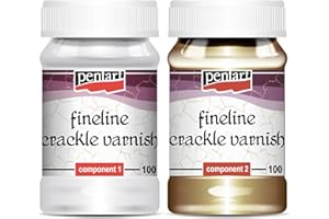 pentart Fine line Transparent Varnish 100 ml (Set of 2 Pieces), Cracking, Hobby Paints, decoupage (549269)