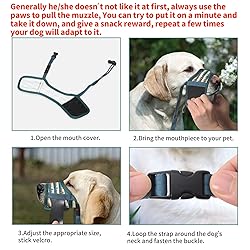 HEELE Dog Muzzle,Soft Nylon Muzzle Anti Biting