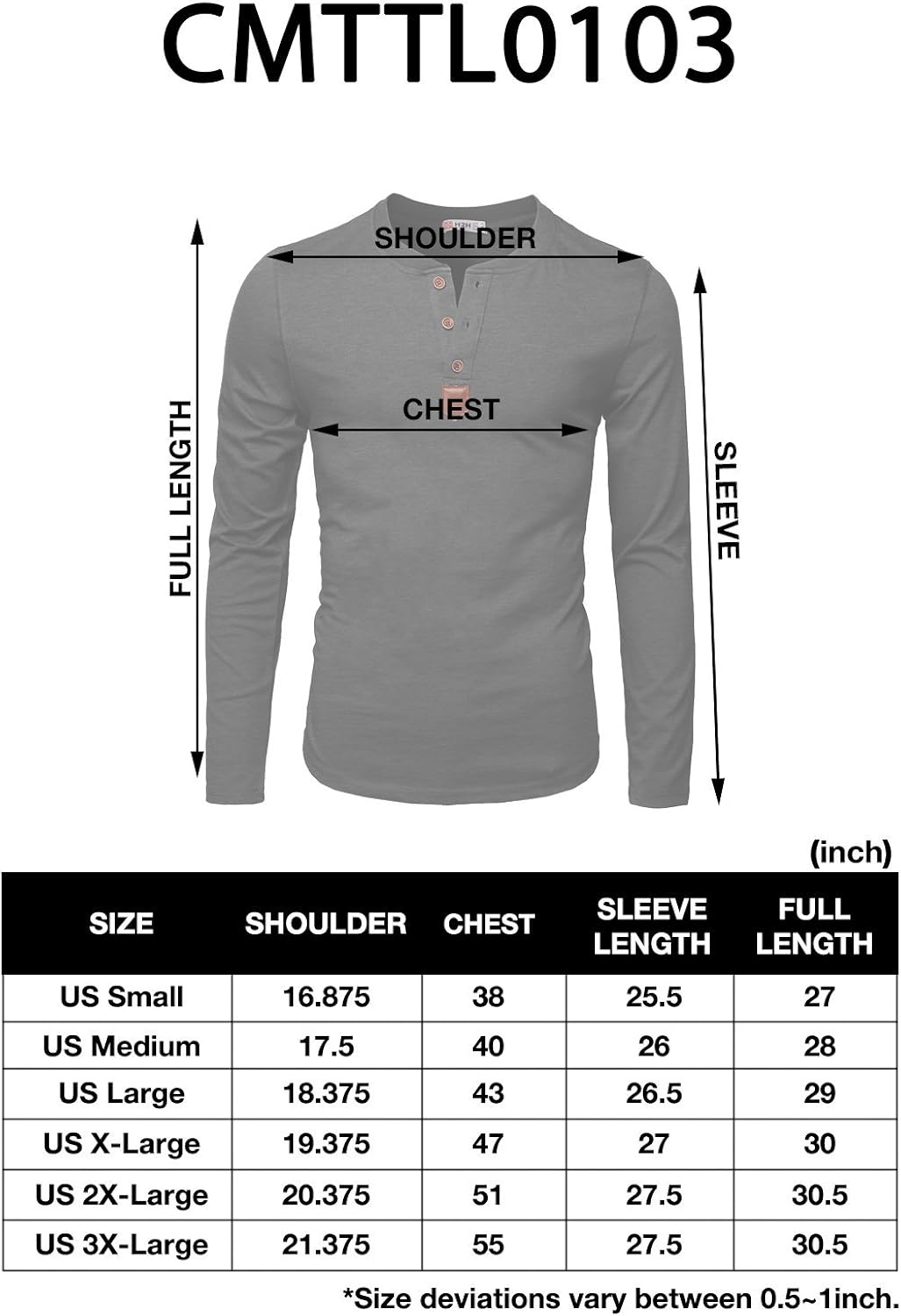 H2H Mens Casual Slim Fit Henley T-Shirt Long Sleeve at  Men’s Clothing store