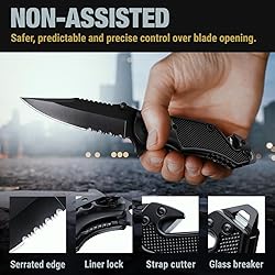 Legal Pocket Knife with 2.95” Serrated