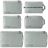 Eagle Creek Pack-It Isolate Extended Stay Set, Storm Grey | Includes Shoe Sack, Medium Clean/Dirty Cube, 2 Medium Isolate Cubes, and 2 Large Cubes, Travel Essentials