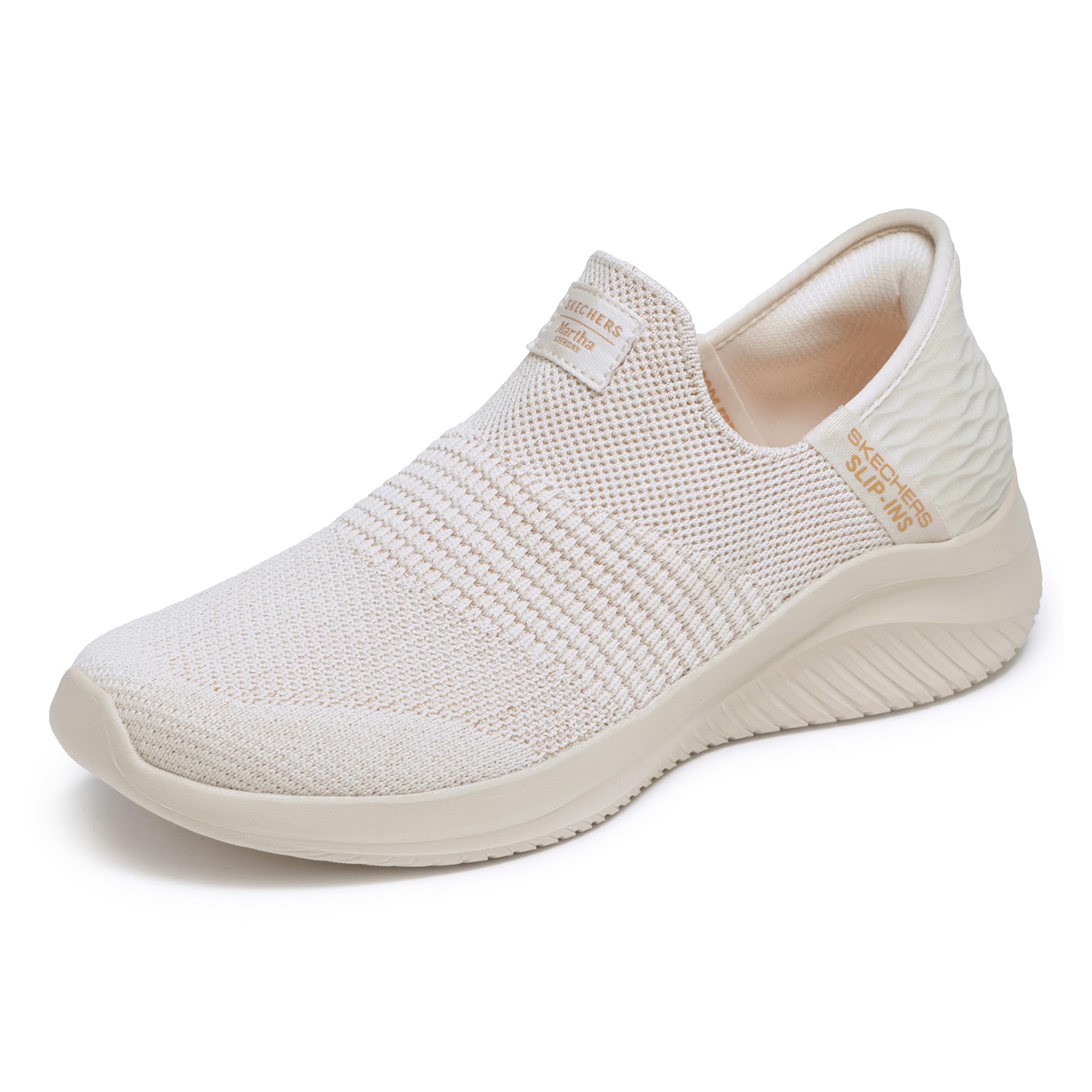 Skechers Women's Martha Stewart Ultra Flex 3.0-Neptune Sneaker, Natural, 5.5 Image