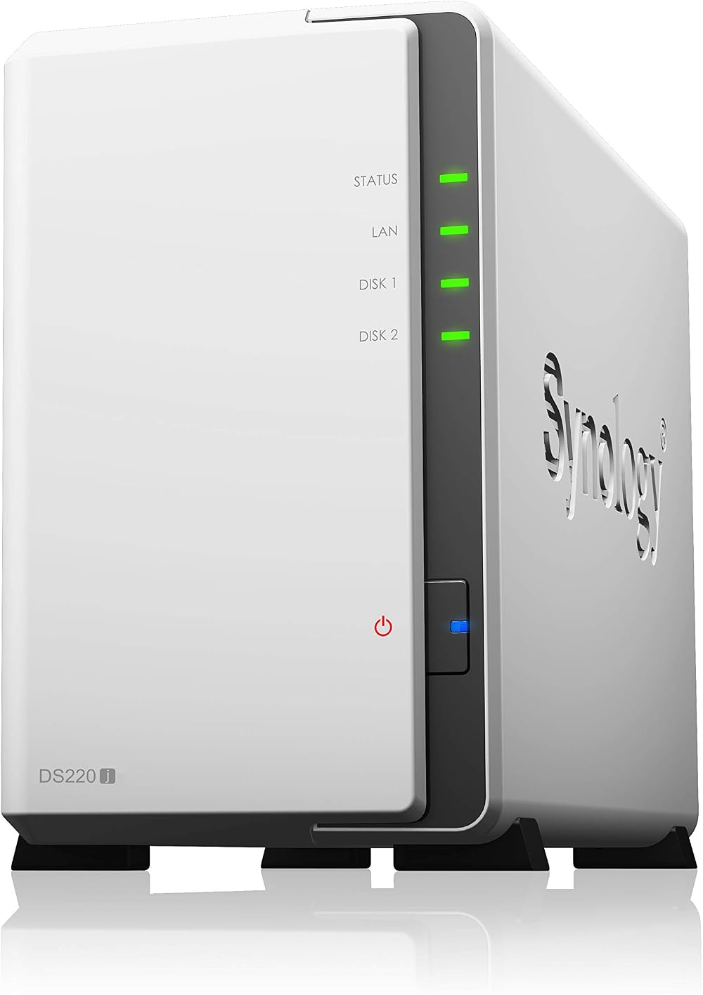 Synology DS220J NAS Drive 4TB 2 Bay Desktop - 2x 2TB Seagate IronWolf Drives