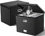 Leffis 2P Vinyl Record Storage Box, Album Storage