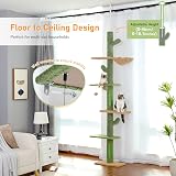 PAWZ Road Cactus Cat Tree Floor to Ceiling 239-275cm 5 Tiers view 6